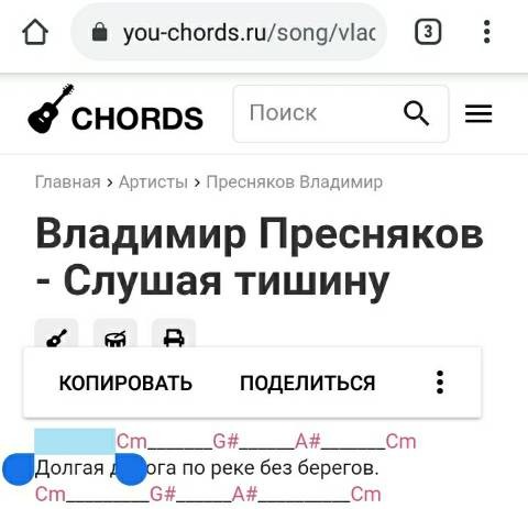 Багрепорт Лишний отступ на сайте аккордов